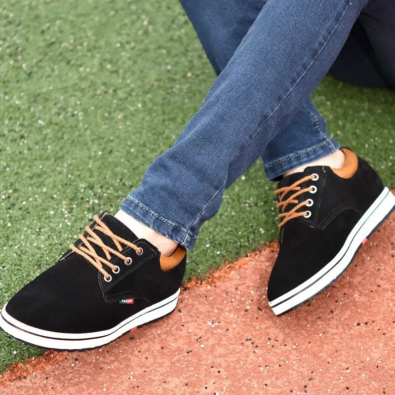 Genuine Leather Wear-resisting Sand Non-slip Elevator Shoes Men