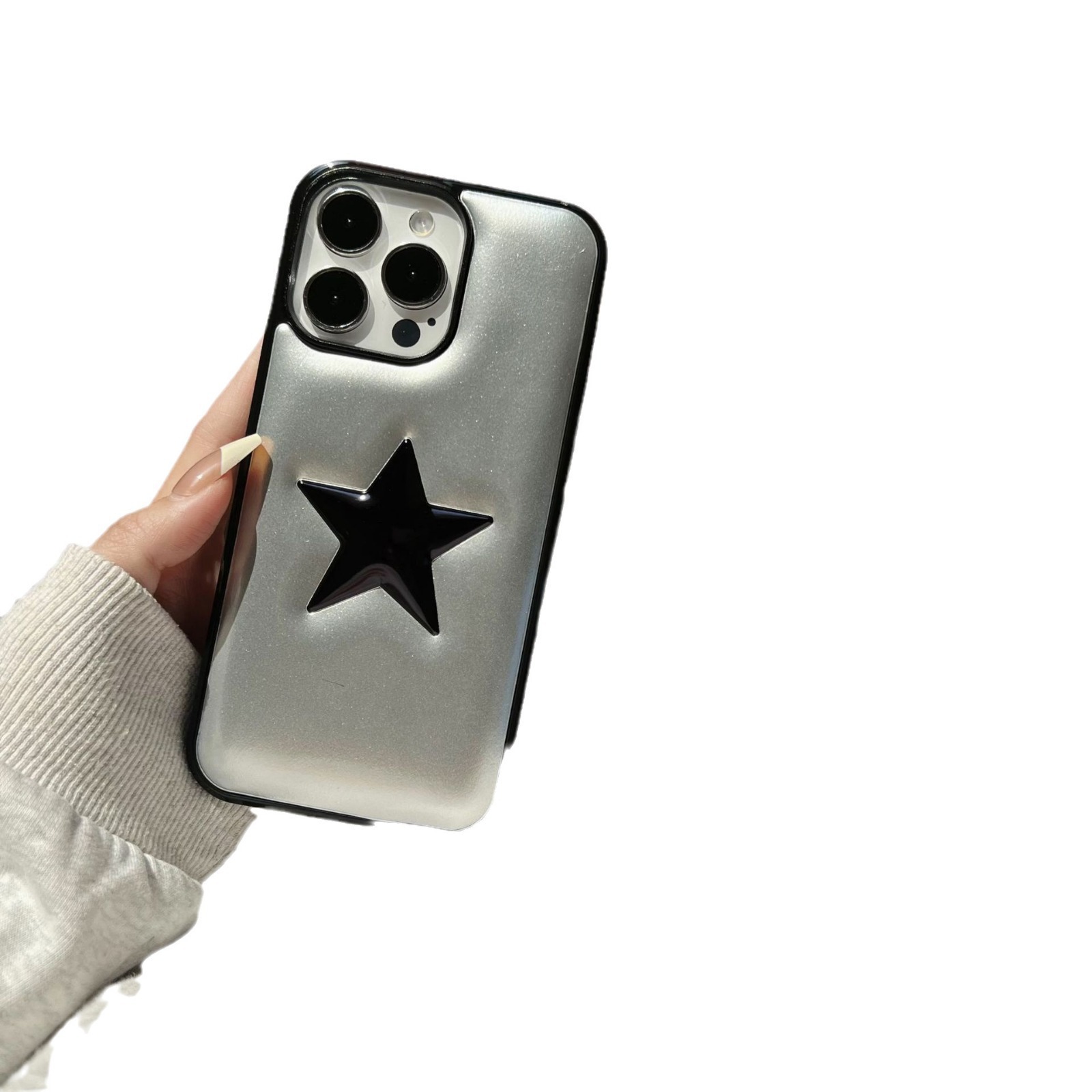 European And American Fashion Brand Phone Case Three-dimensional Down Jacket Imitation Leather