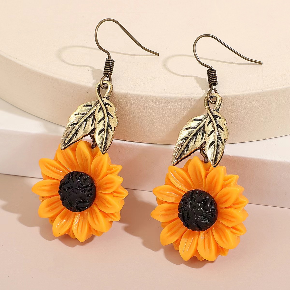 Flower Earrings Chinese Advanced Color