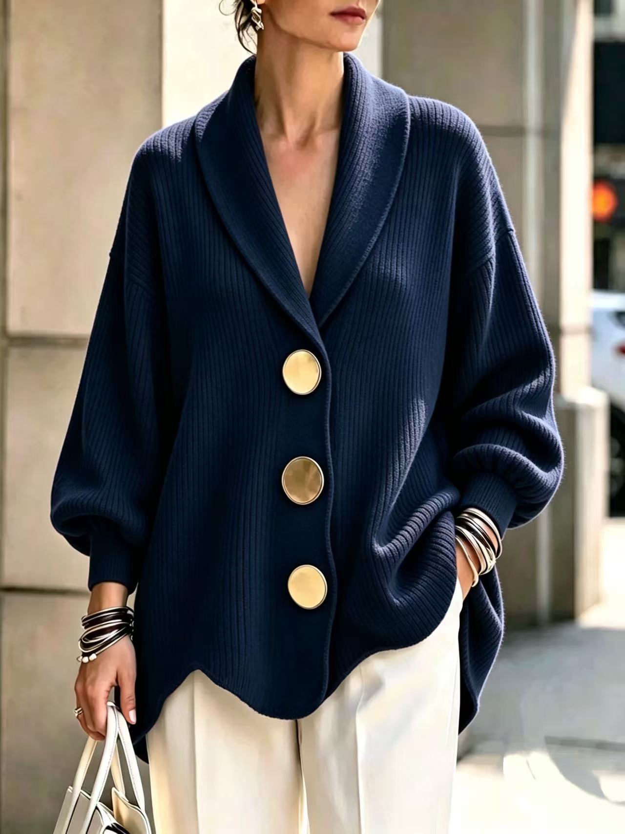 Women's metal-button corduroy top supplier image 2