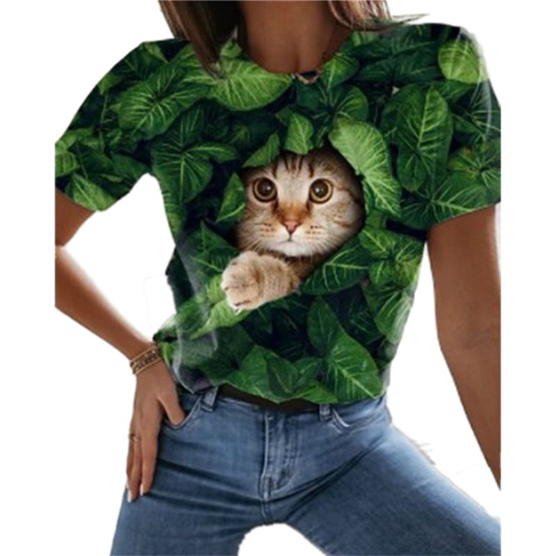Top Cat T shirt Short Sleeve Casual Women's Round neck Cat Series8 Xl - Shop at LoveMi