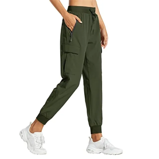 Women's Workwear Jogger Pants Nylon Quick drying Climbing Pants Sports Fitness Outdoor Casual Army Green - Shop at LoveMi