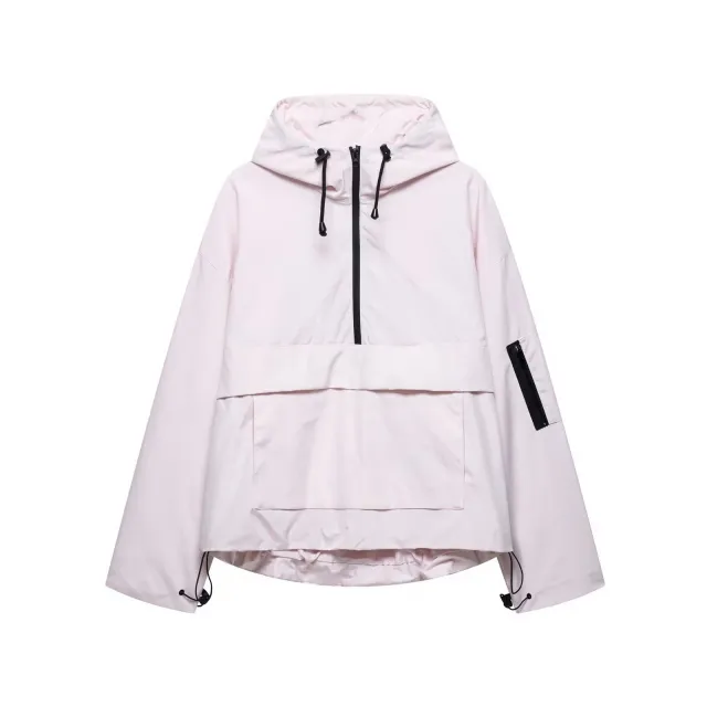 Casual Sports Hooded Jacket Top Outdoor Jacket Coat Light Pink - Shop at LoveMi