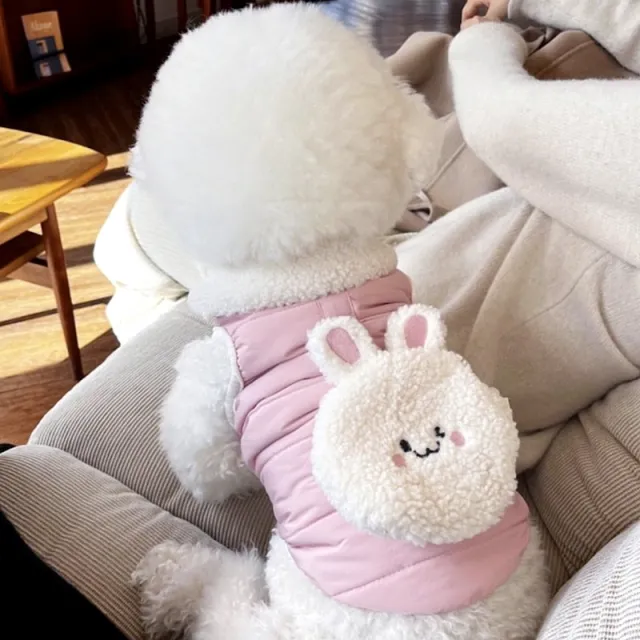 Dog Clothes Thickened Small Dog Pink Bunny - Shop at LoveMi