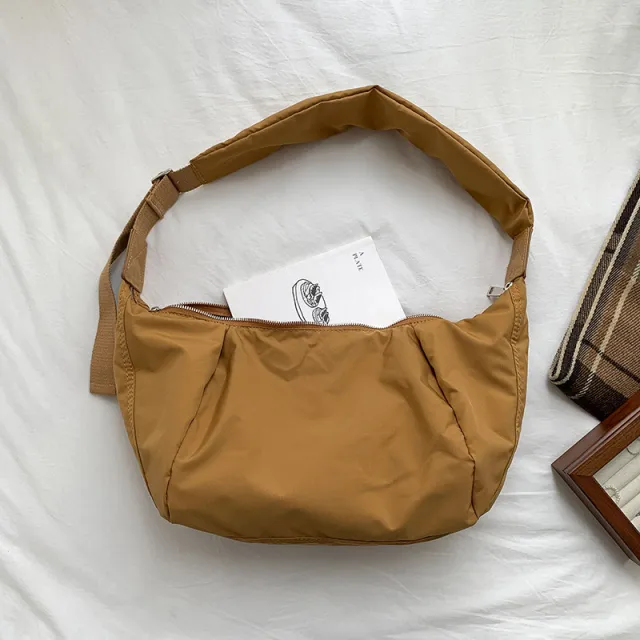 Large Capacity Casual Nylon Crossbody Bag Brown - Shop at LoveMi