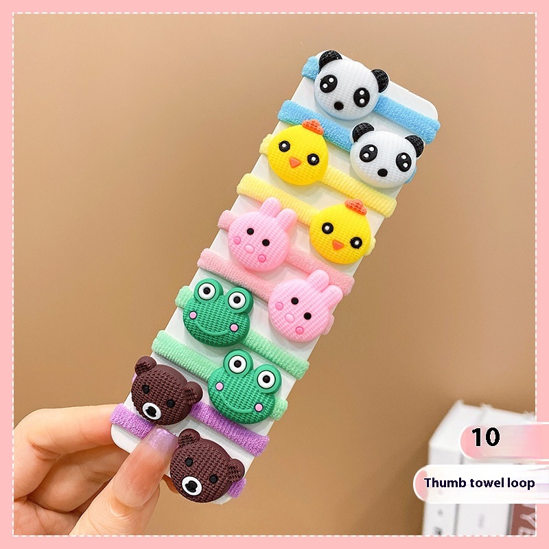Rubber Band Female Hair-binding Children's Cartoon Hair Band Cute Baby Hair Friendly String Hair Rope Headdress - Image 7
