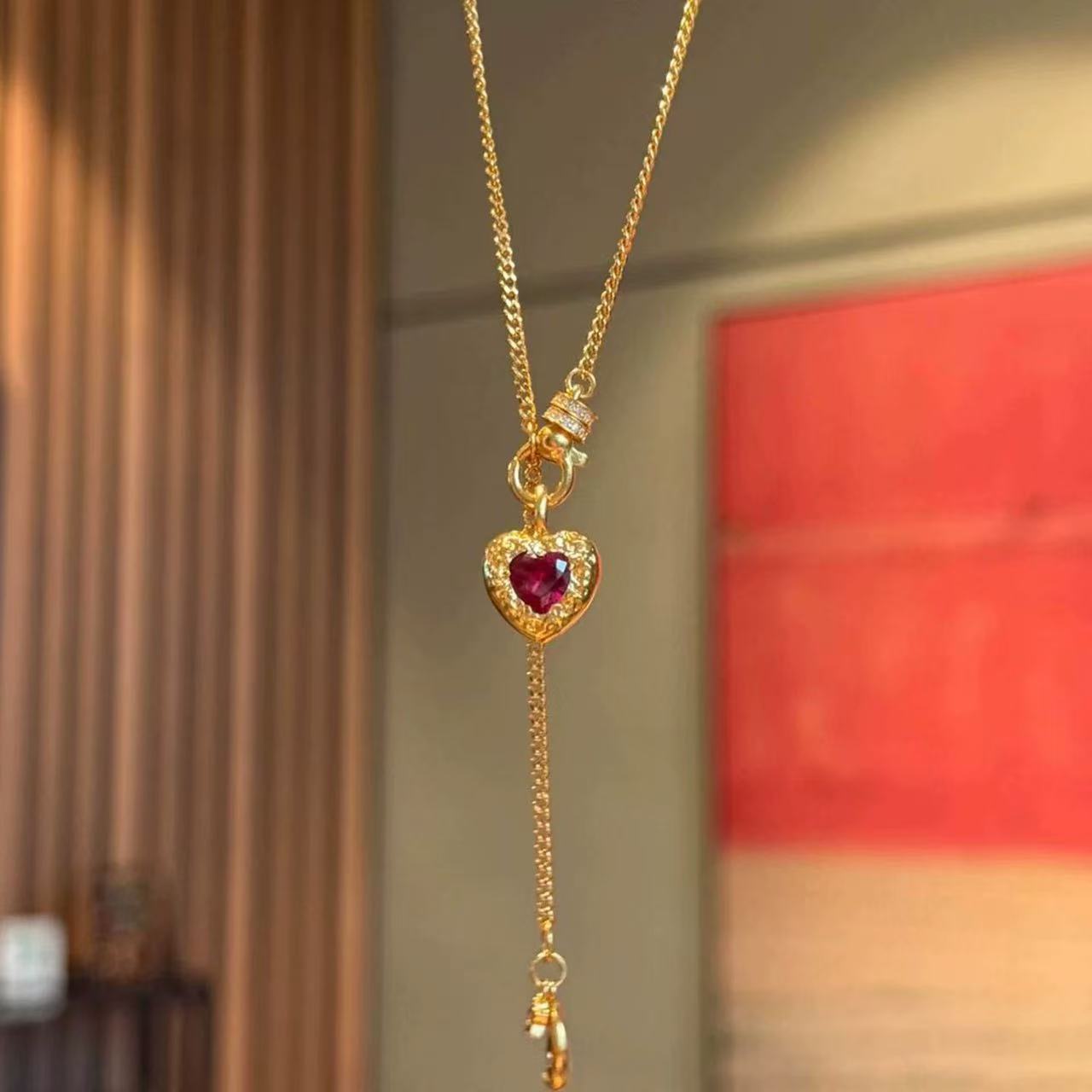 Vintage Gold Star Crescent Moon Tassel Necklace for Women 6