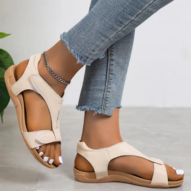 Platform Wedge Women's Shoes Velcro Buckle Sandals White - Shop at LoveMi