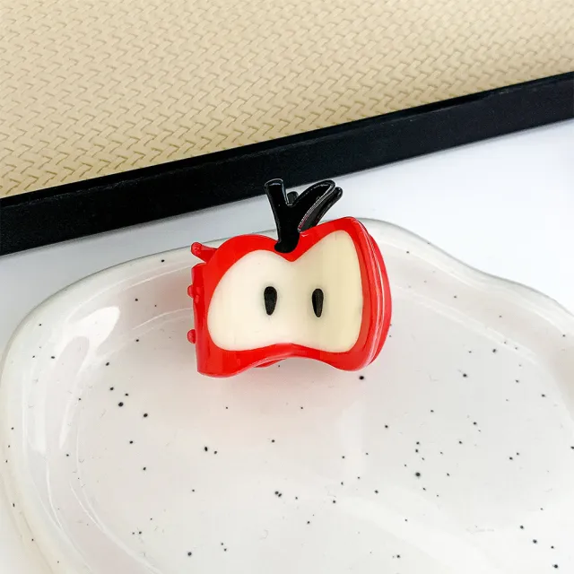 Cute Large Red Spliced Handmade Hair Clip Small Size - Shop at LoveMi