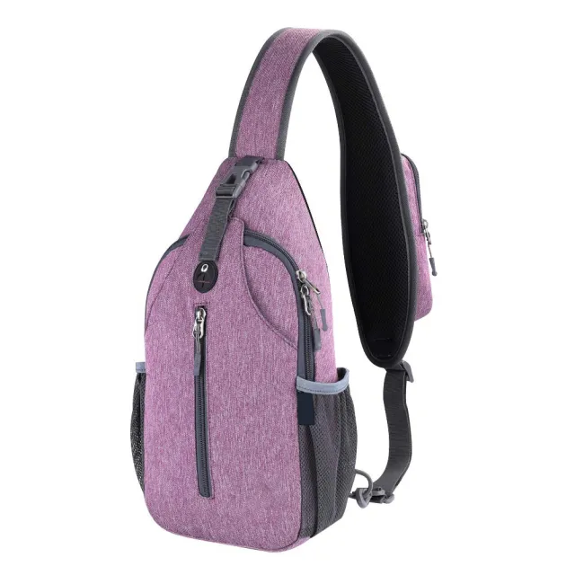 Men's Outdoor Chest Bag Fashion Shoulder Bag Purple - Shop at LoveMi