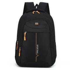 Casual Backpack Men's And Women's Letter Printing - Black - View 1