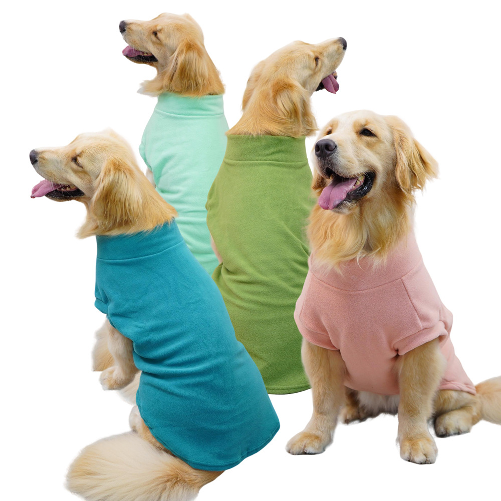 Solid-color Warm Pet Clothing For Fall And Winter