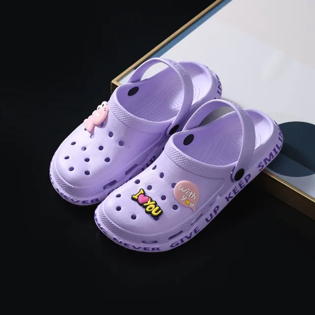 Women's Hole Shoes Ins Fashionable Non slip Platform Cute Girl Purple - Shop at LoveMi