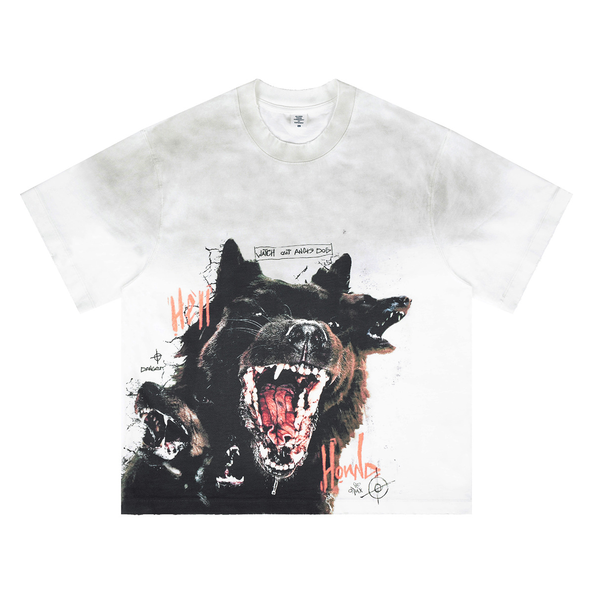 SpringSummer New Street-Style Short-Sleeve T-Shirt With A Bold Pit Bull Print