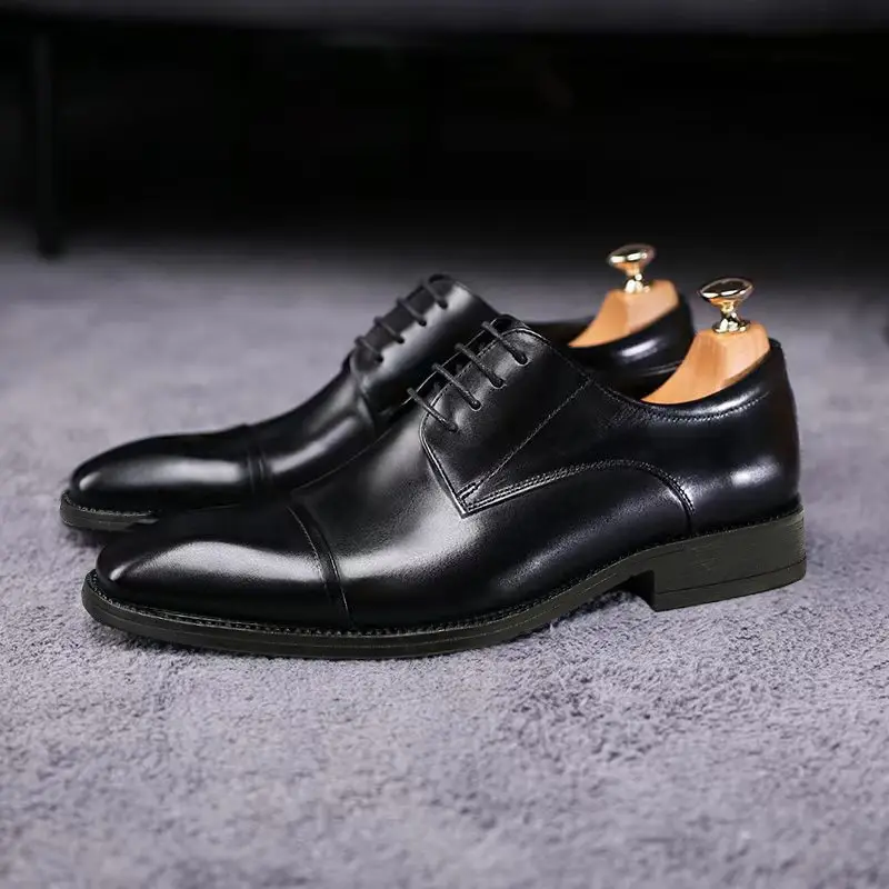 Classic Casual 3D Squaretoe Leather Shoes