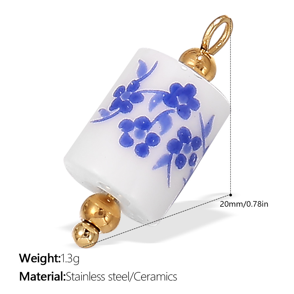 Fresh-style From The Ocean Collection Stainless Steel Pendant Necklace With 18K Gold Plating