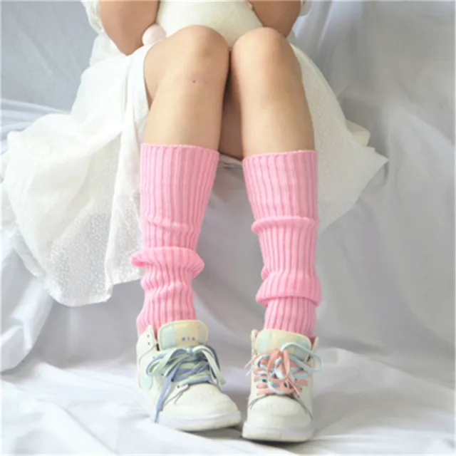 Candy Color Japanese Solid Color Bunching Socks Light Pink - Shop at LoveMi