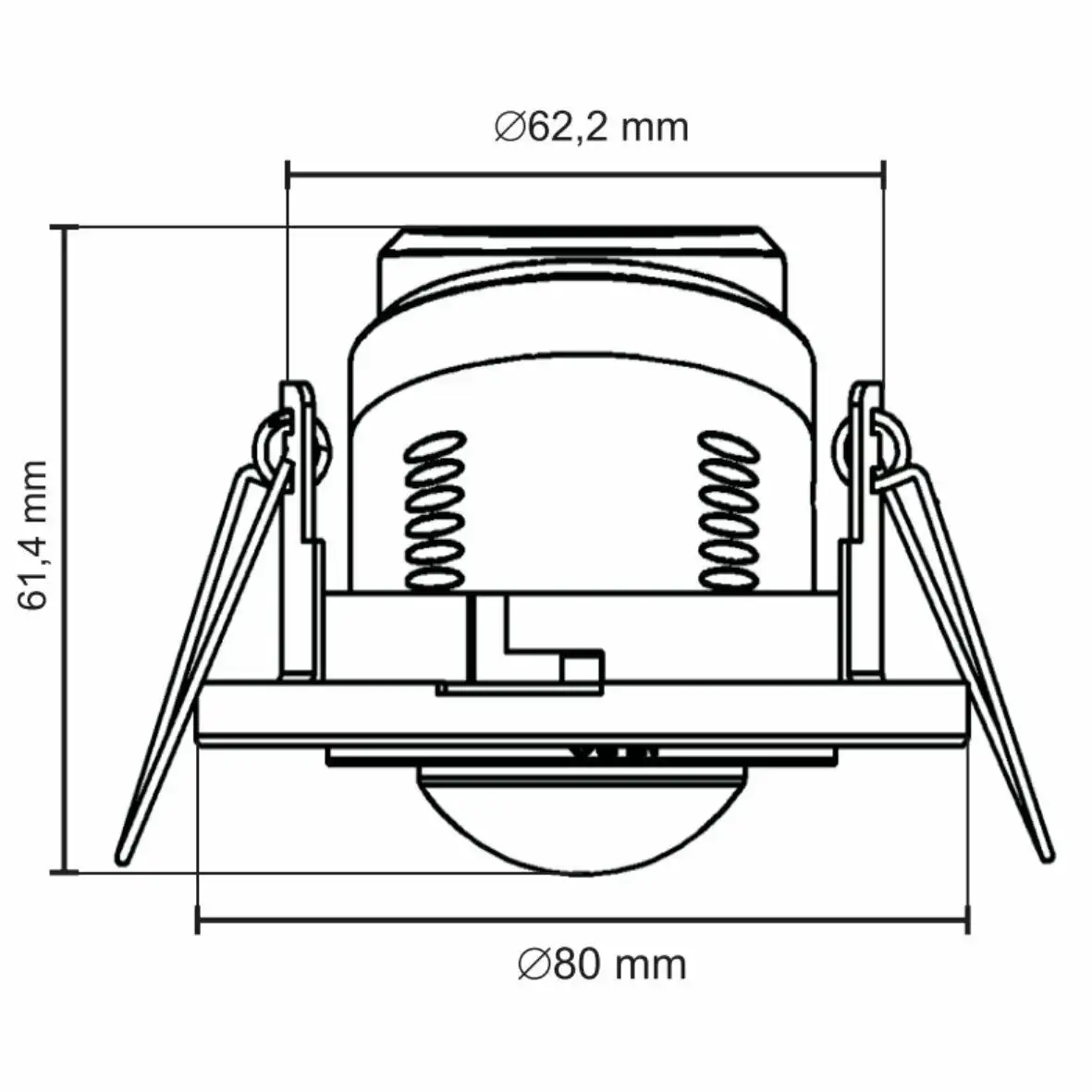 Infrared Sensor Embedded Adjustable Induction Rotating Infrared Body Sensor PIR