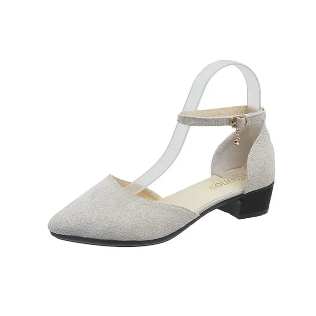 Fashion Pointed Toe Buckle Strap Platform Fashion Casual Plus Size Women's Roman Closed Toe Sandals Beige - Shop at LoveMi