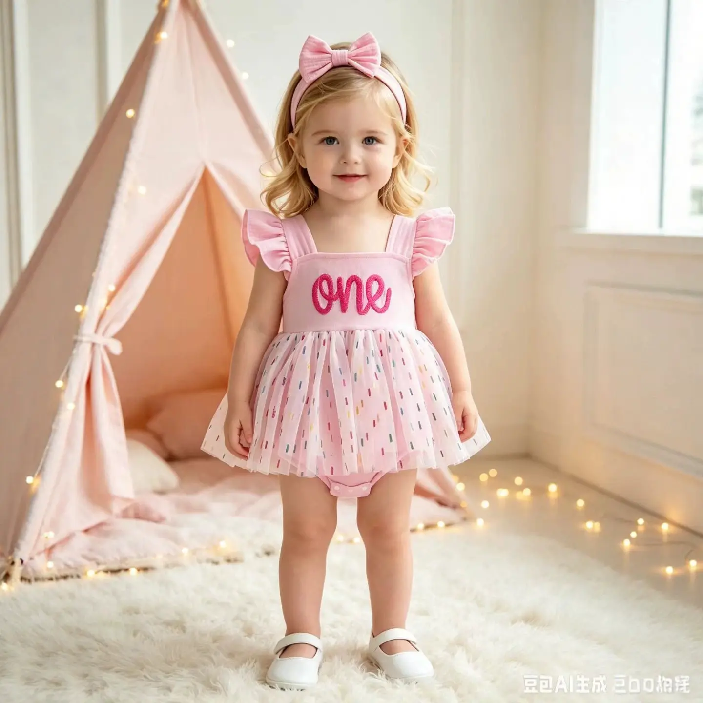 Double-sided Ruffled Onesie Princess Dress
