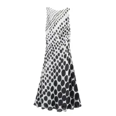 European And American Style Backless Polka Dot Long Sleeveless Dress - View 1