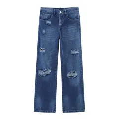 Women's Fashion Leisure Ripped Jeans - View 1