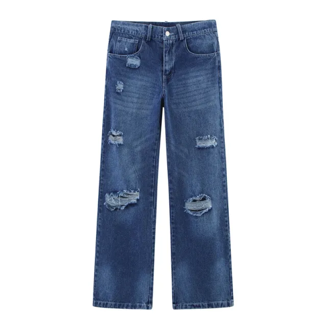 Women's Fashion Leisure Ripped Jeans - Shop at LoveMi