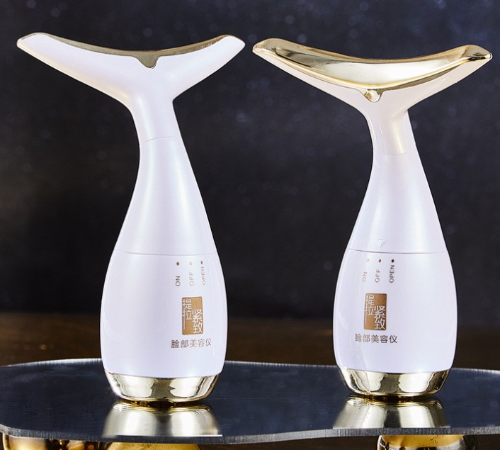 Oubanfei V Face Massage Inductive Therapeutical Instrument Lifting And Tightening Facial Eye Beauty Instrument White - Shop at LoveMi