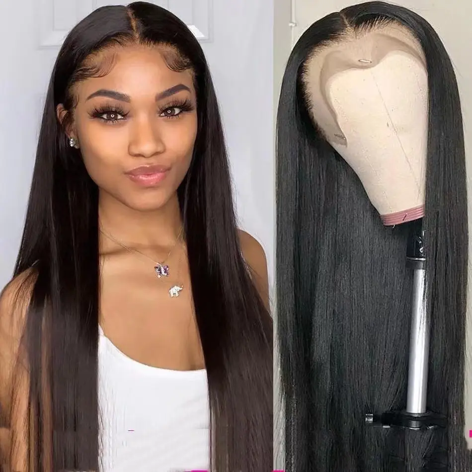 Middle-parted Long Straight Wig