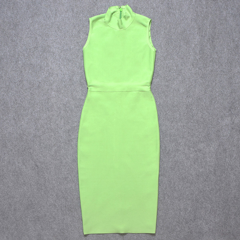 Women's Turtleneck Sleeveless Slim Stretch Dress - Image 3