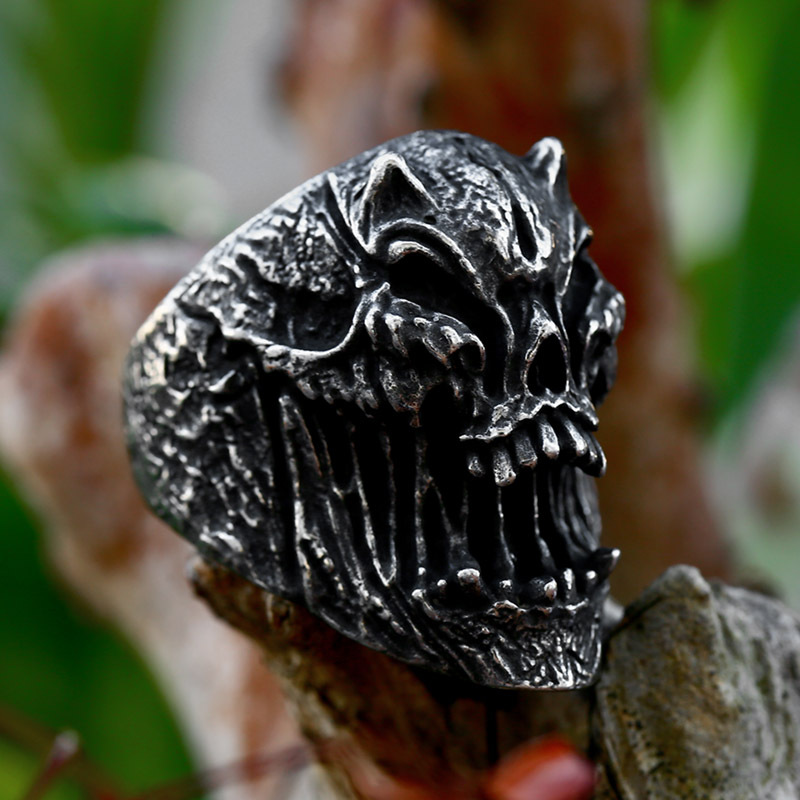 Stainless Steel Skull Ring Wholesale Punk