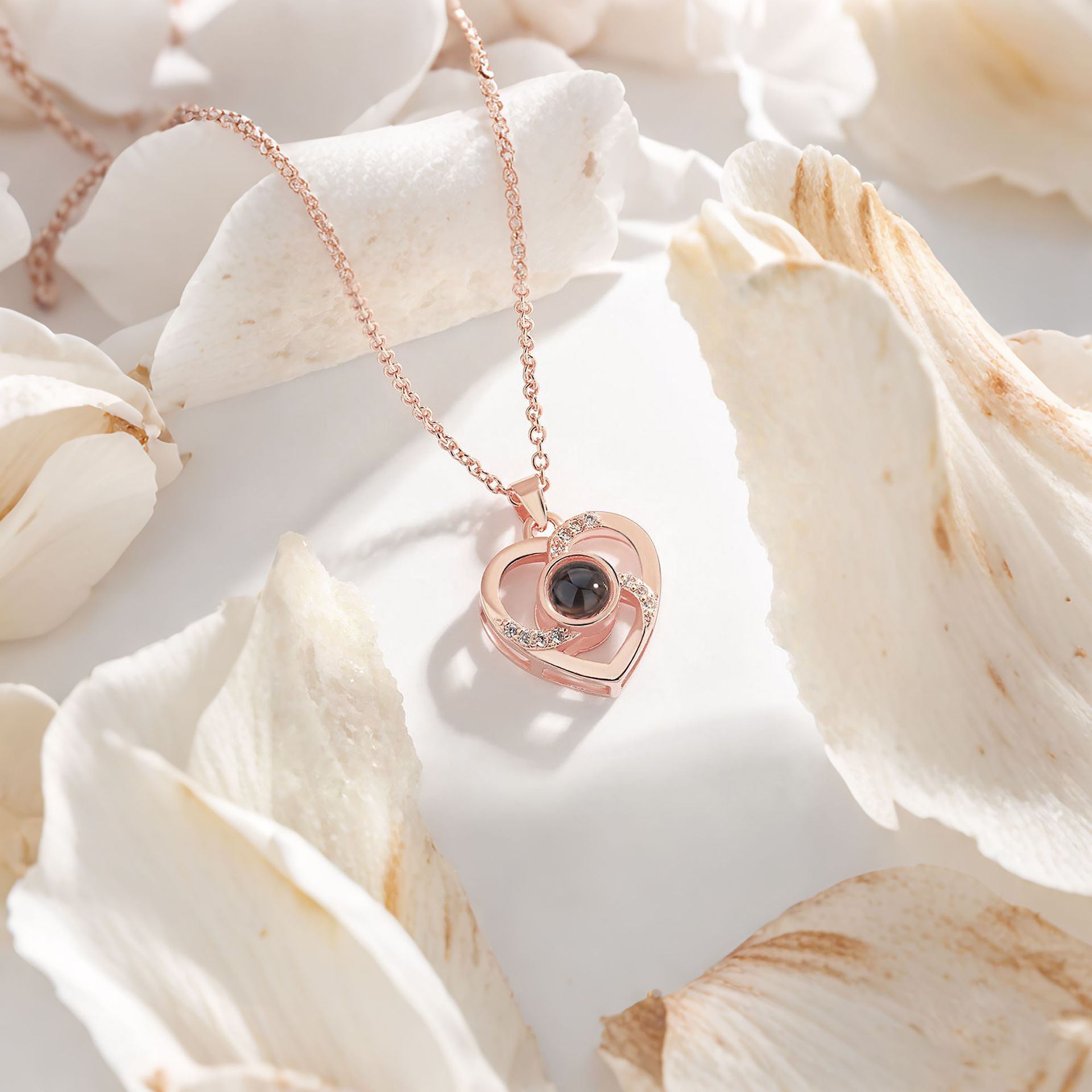 Heart-Shaped Love Language Projection Necklace