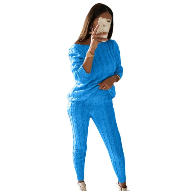 FallWinter Hot selling Pajamas Suit Elegant Blue - Shop at LoveMi