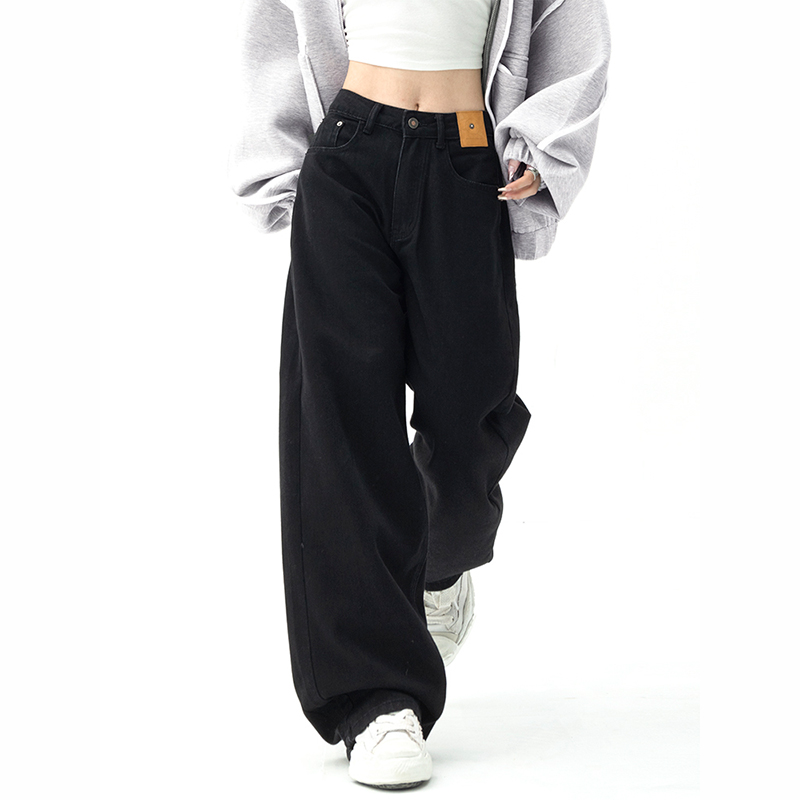 Loose High Waist Slimming Wide Leg Pants Black - Shop at LoveMi