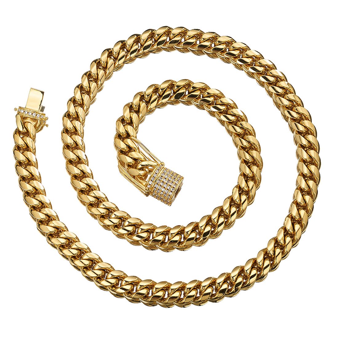 Men's Encrypted Miami Hiphop Titanium Steel Necklace