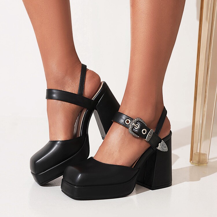 Platform Strappy Sandals, picture 4 of 5