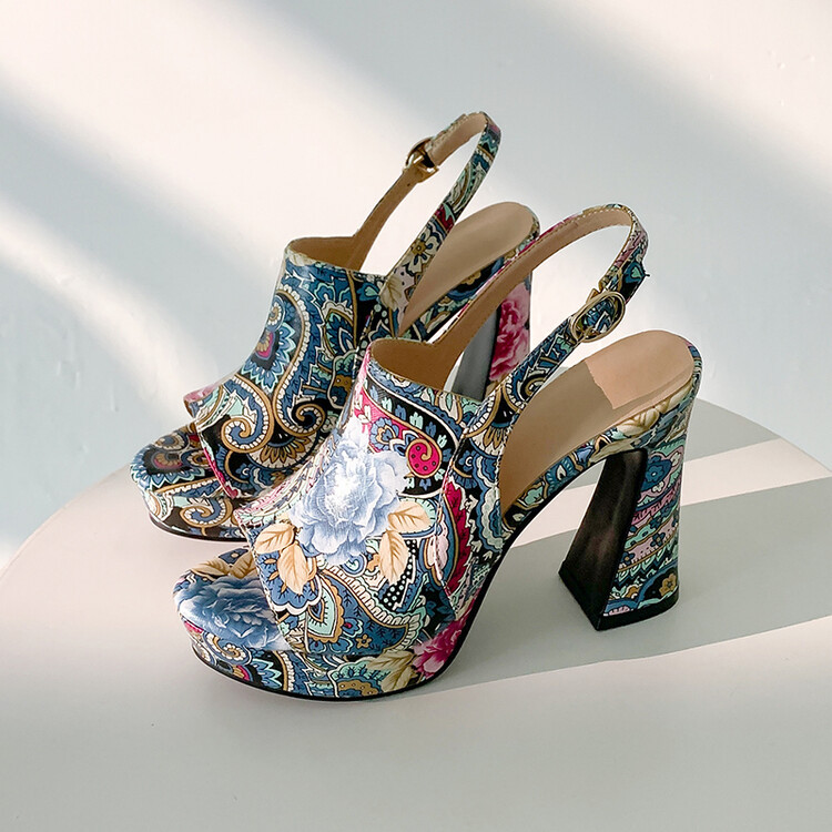 Fish-mouth Thick-soled High-heeled Sandals For Women