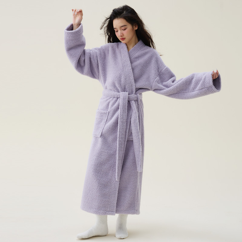 Women Purple Bathrobe