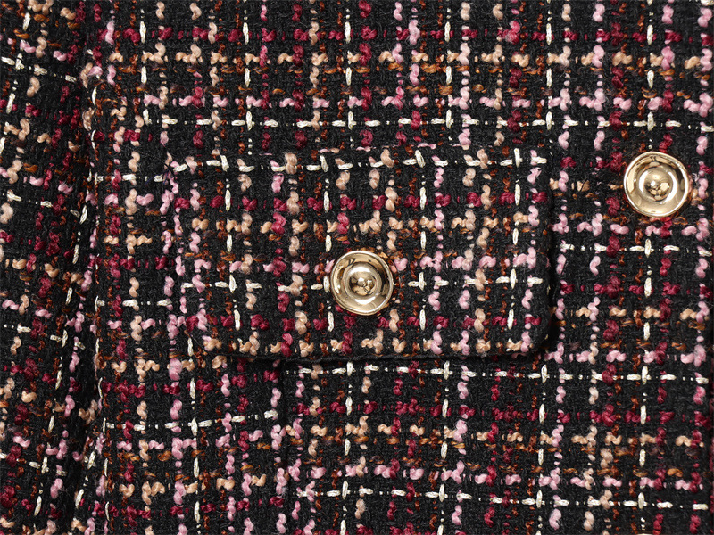 Elegant Classic Style Round Neck Long Sleeve Short Coat