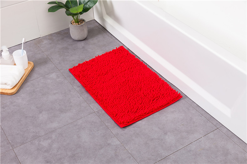 Title 11, Chenille Solid Color Bathroom Non-slip Mat