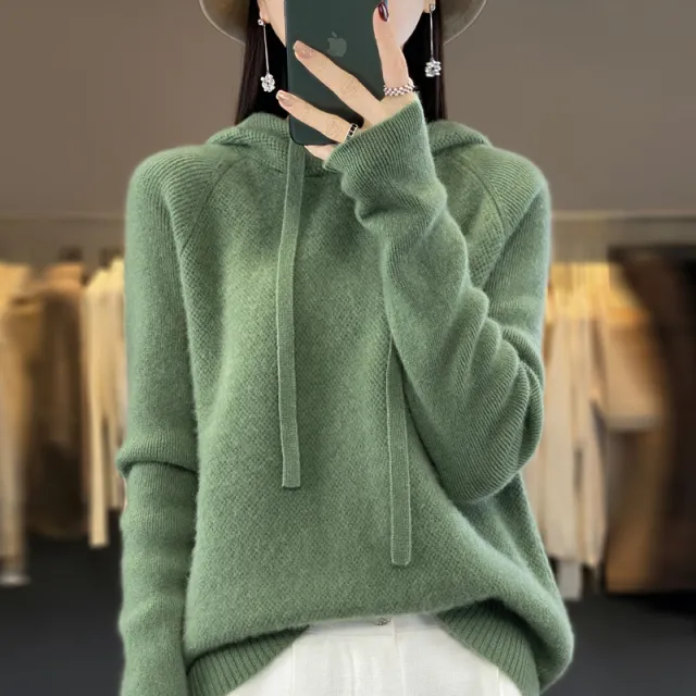 Women's Casual Hooded Sweater Spearmint - Shop at LoveMi