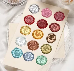 Picture Wax Sticker Wax Seal Sticker Sealed Envelope Wedding Invitation Wine Bottle Gift Decorative Sealed Sticker - Random - View 1