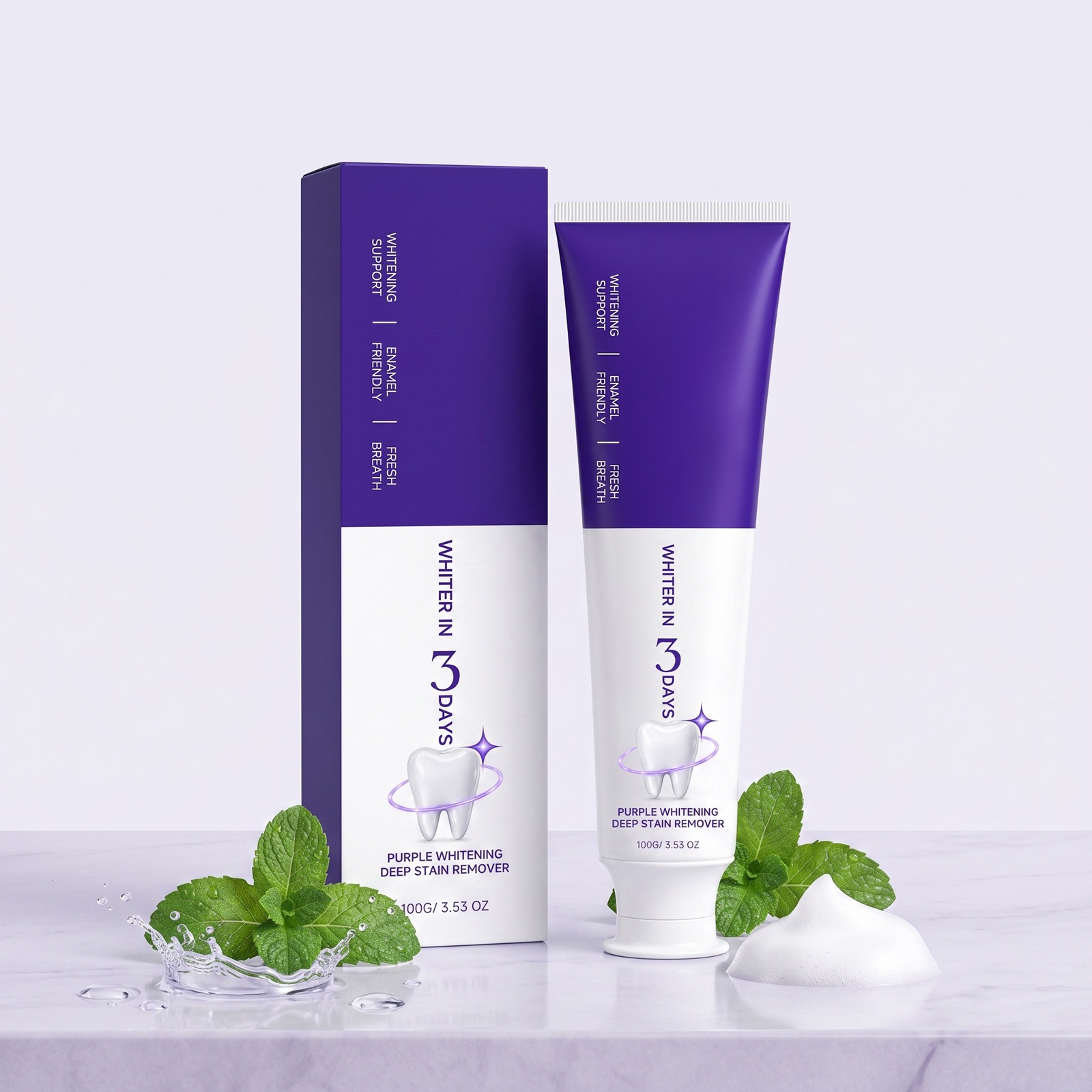 Dentifrice blanchissant Purple
