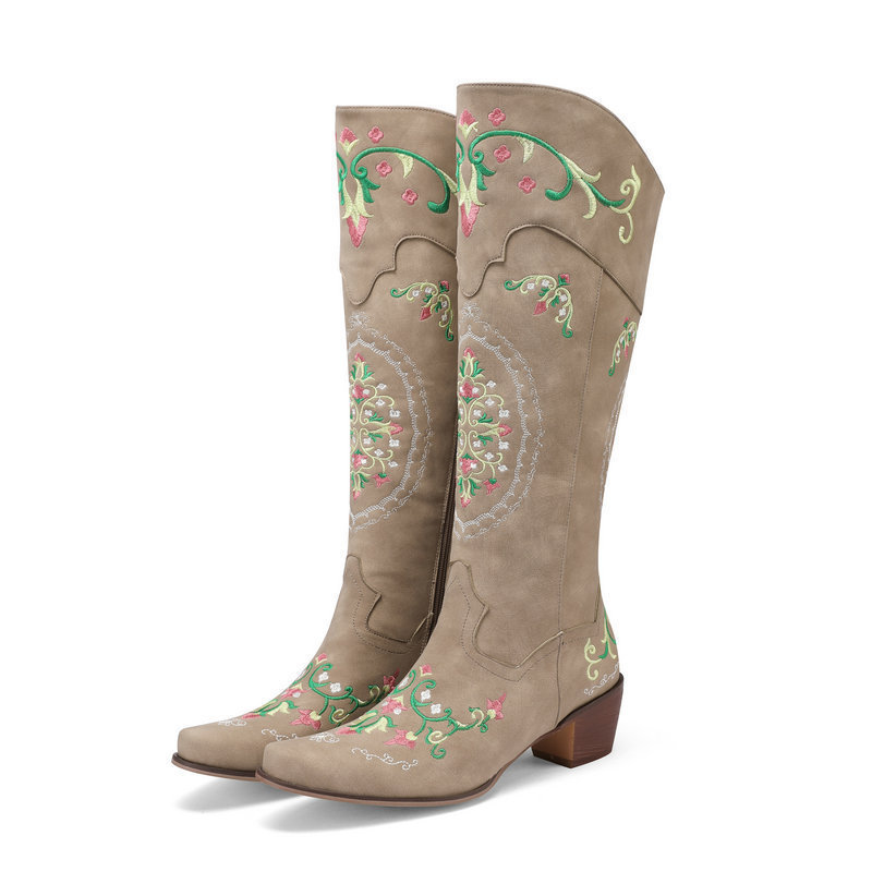 Embroidered Side-Zip Western Boots, picture 5 of 5