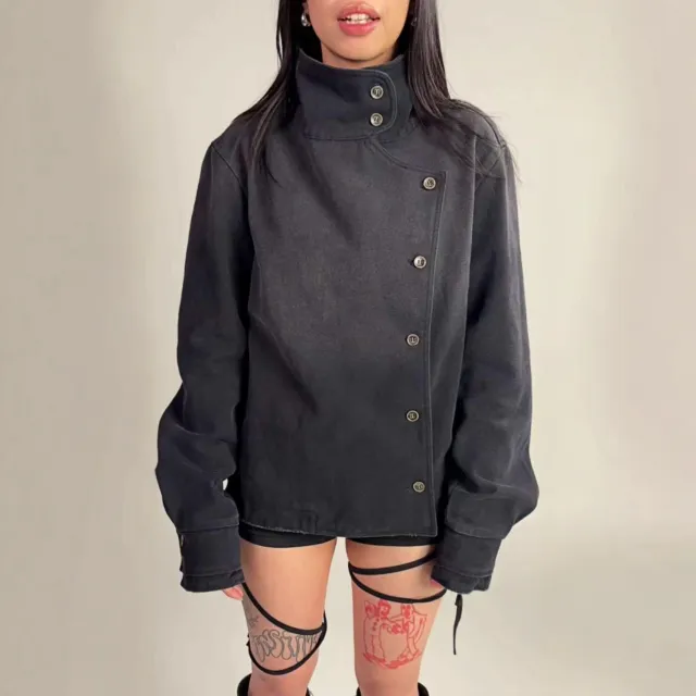 Washed Long sleeve Denim Jacket For Couples Black - Shop at LoveMi