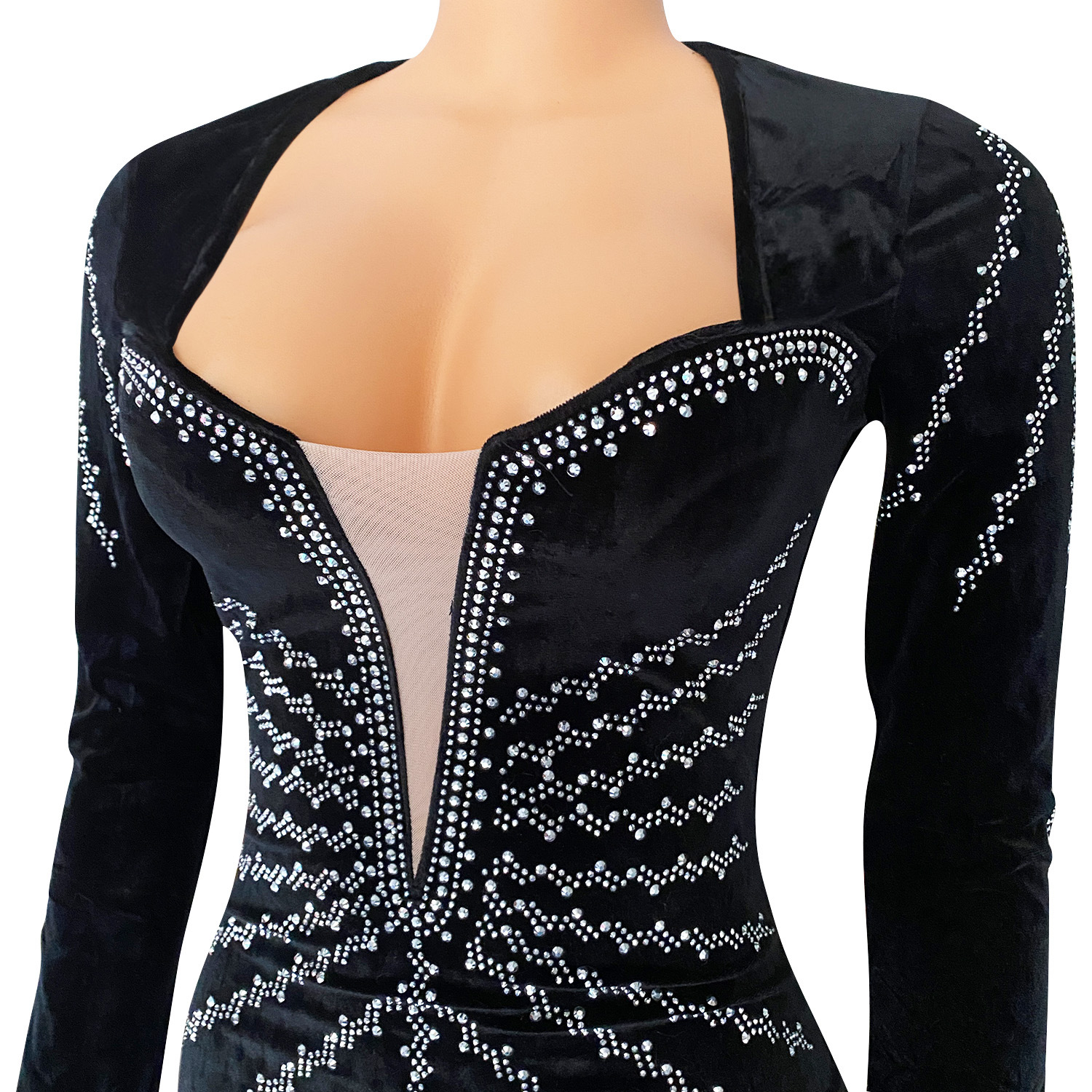 Women's Party Long Sleeve Fishtail Dress
