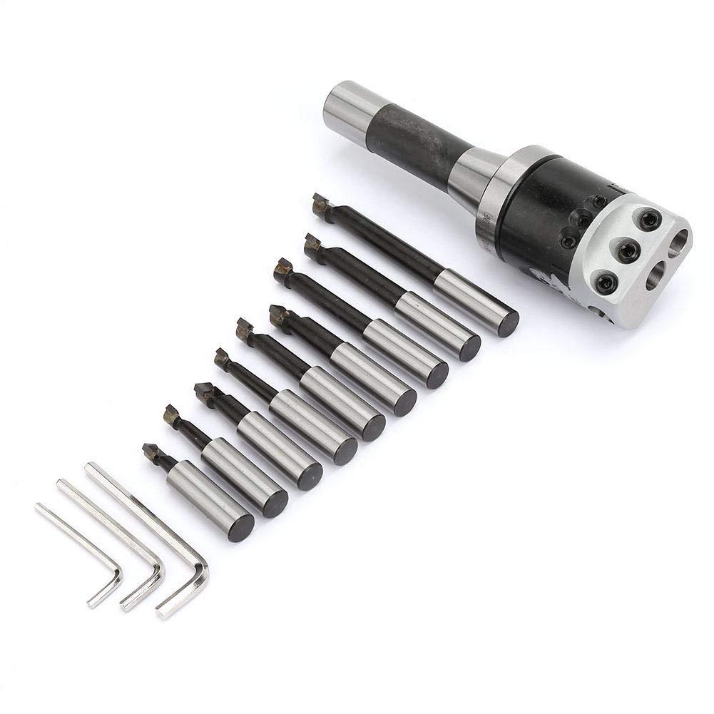 Title 3, R8 Shank Inch Boring Head Set for precision mac...