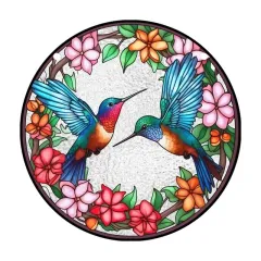 Pattern Hummingbird With Flowers Dyed Bird Dyed Window Hanger Decorative Gift - 2Style - View 1