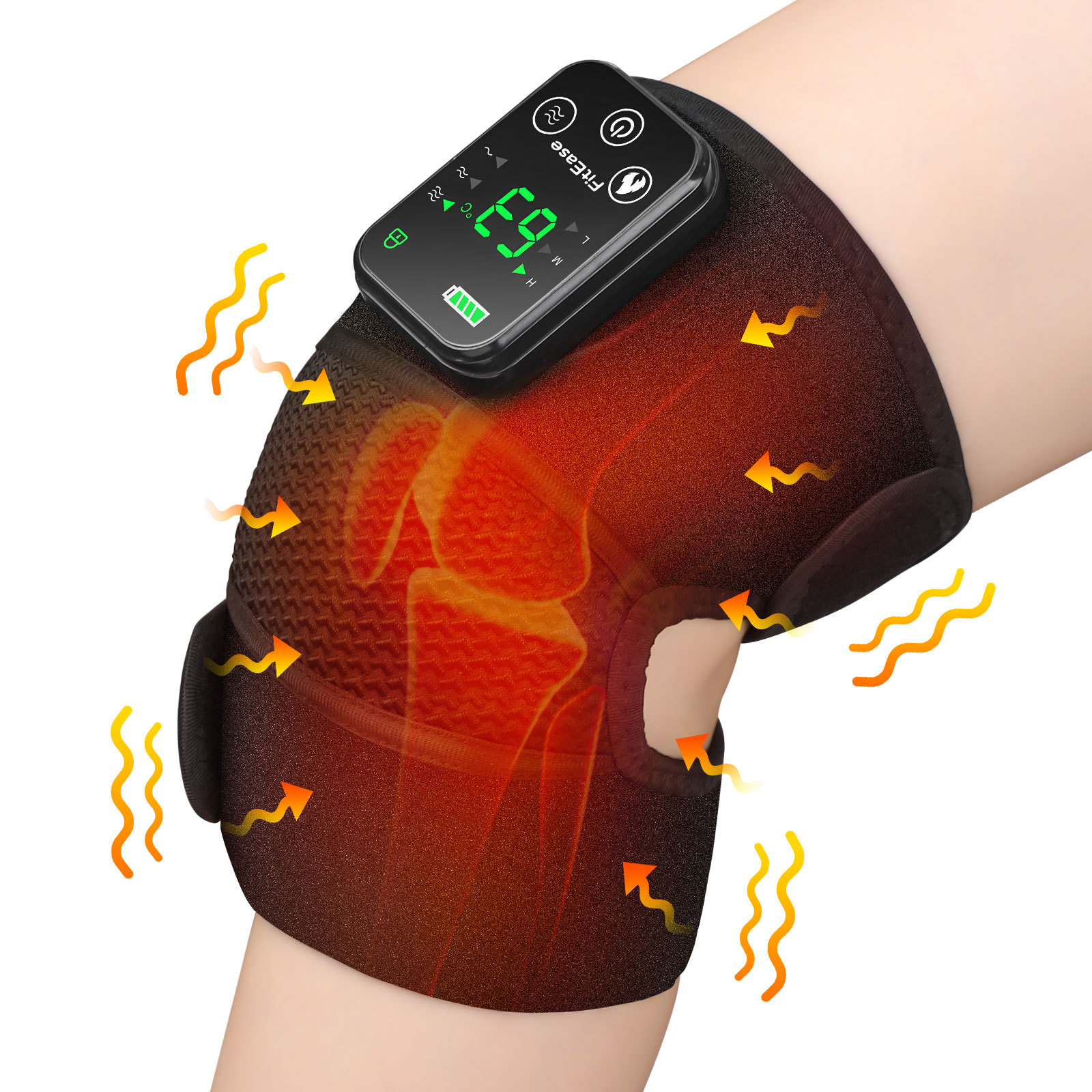 Title 9, Intelligent Heating Vibration Massage Kneecap S...