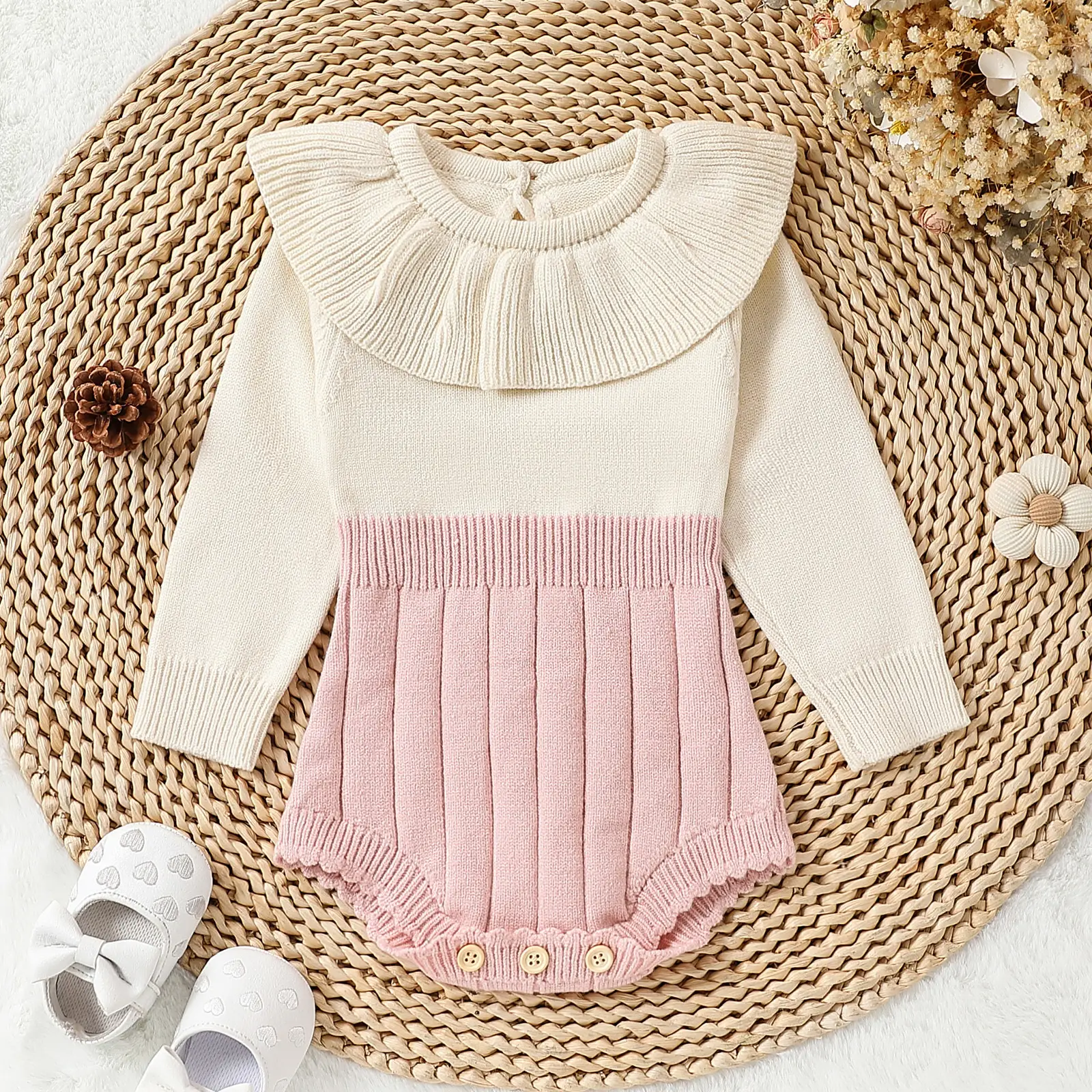 Baby Girl's Cotton Simple One-piece Romper